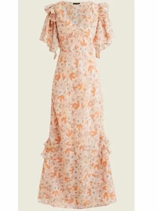 J. Crew Dresses & Skirts - NWT J. Crew Collection Floral Maxi Dress - Peachy Orange with Flowers